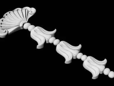Central decor ornament for furniture 3D model 130