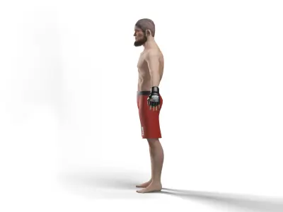 khabib nurmagomedov 3d model   Low-poly 3D model