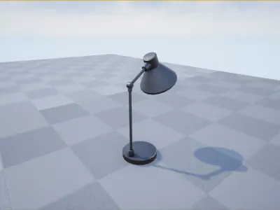 Black Desk Lamp 3D model