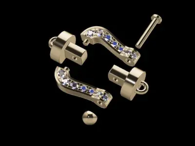 Force Small diamond bracelet 3D print model