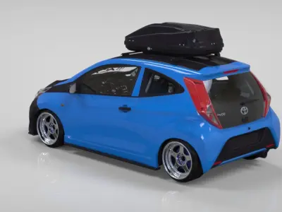 TOYOTA AYGO 2022  Low-poly 3D model