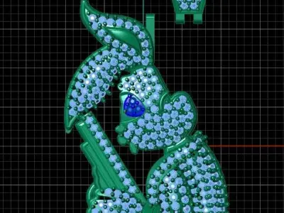  El Conejo Malo The Bad Bunny Locket 3D print model