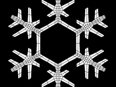 SnowflakeRenderPack snowflakes Free low-poly 3D model