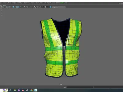 Realistic Worker Vest 001 Low-poly 3D model