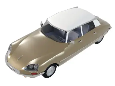 Citroen DS Low-poly 3D model