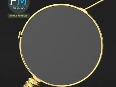 Lorgnette eyeglasses 3D model