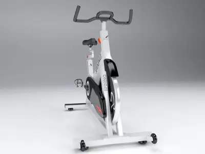 Star track spinning bike Low-poly 3D model