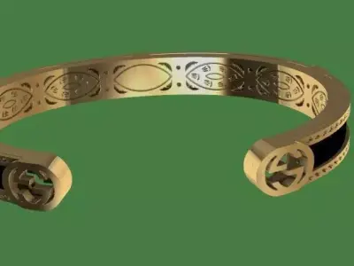 Bracelet rigid GG 3D print model