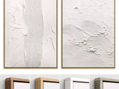 Plaster Two Frame 15 Low-poly 3D model