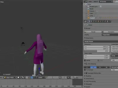 PINK GIRL 1 Free 3D model