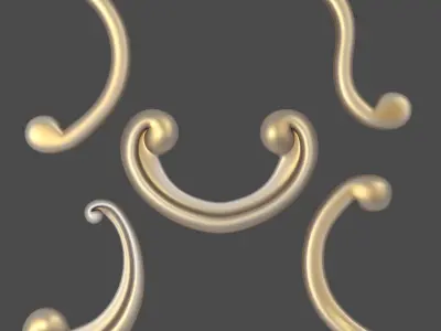 Scroll 01 Low-poly 3D model
