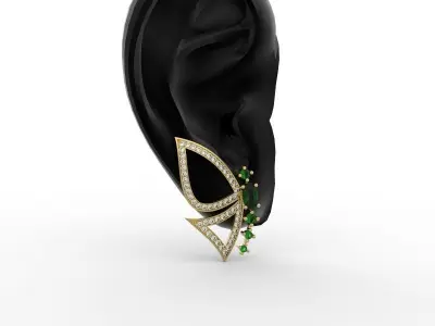 Ear Cuff style butterfly earring 3D print model