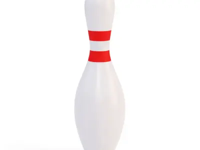 Low Poly Bowling Pin Low-poly 3D model