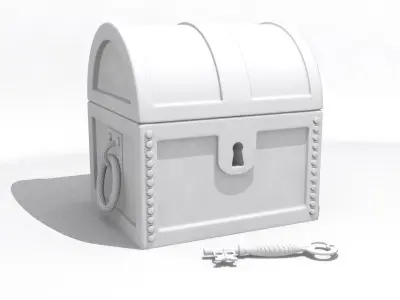 Pirate chest bedroom decoration Free 3D model