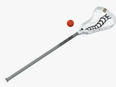 Lacrosse Stick Generic with Ball 3D model