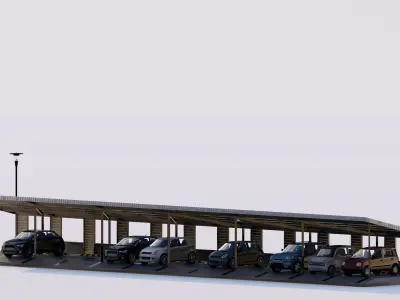Roof Parking-Parking Lot 3D model