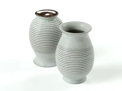 polypasta - vintage ceramic vase lines 3D model