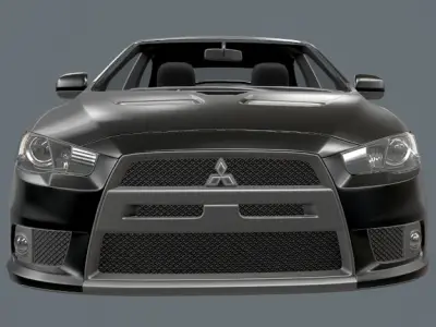 Games 3d model Mitsubishi Lancer Evo 10 Low-poly 3D model