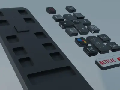 TV Remote of TCL 3D model