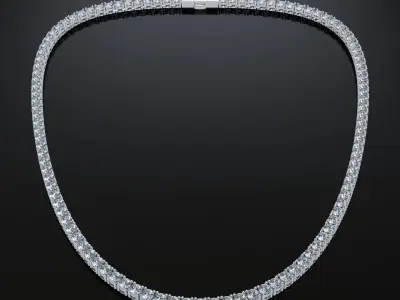 5mm Tennis chain with Clasp 3D print model