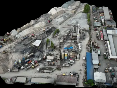 terrain construction-site industrial drone scan  3D model