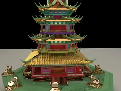 Chinese tower 3D model
