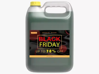 Plastic gallon 5L Low-poly 3D model