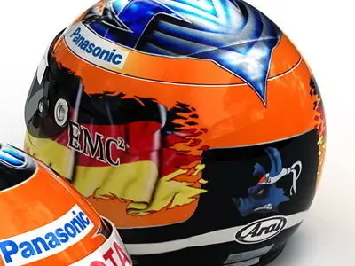 Helmet F1 2009 Timo Glock 3D model
