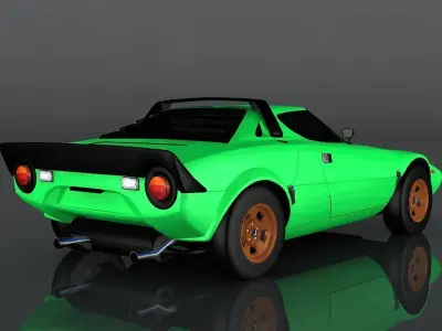 1974 Lancia Stratos Low-poly 3D model