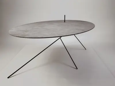 Circular Tables Set 01 UE4 Low-poly 3D model