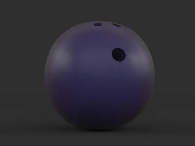 Bowling Ball and Pins 3D model