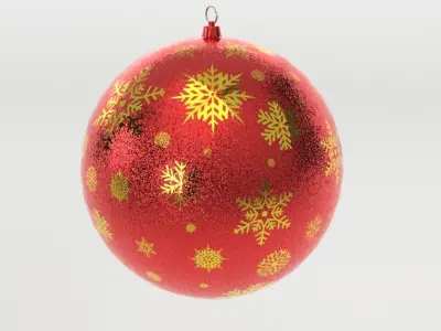 Christmas Baubles Pack PBR Low-poly 3D model