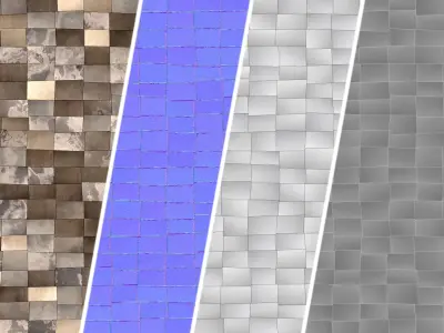 Stone Wall Materials 107- Multi Color Stone Wall- Sbsar Seamless Texture