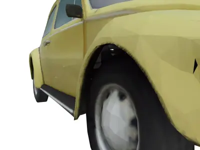 Ultimate Low Poly Bettle Car 3D Model Low-poly 3D model