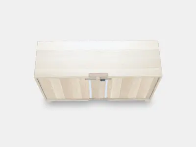 BESTA TV bench with doors 3 Low-poly 3D model