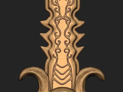 Sword golden 3D model