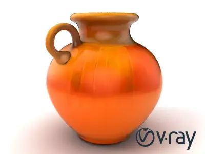 Mediterranean Amphora Pot Decorative Model Pack Low-poly 3D model