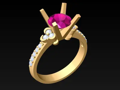Diamond Ring - Womens Rings - N730921 3D print model