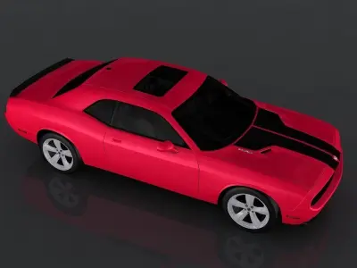 Dodge Challenger SRT8 Low-poly 3D model