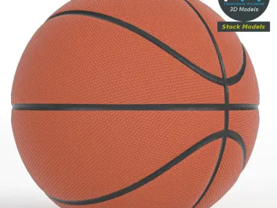 Basketball ball Low-poly 3D model 4