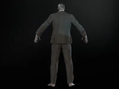 UrbanZombie5 for pack Low-poly 3D model