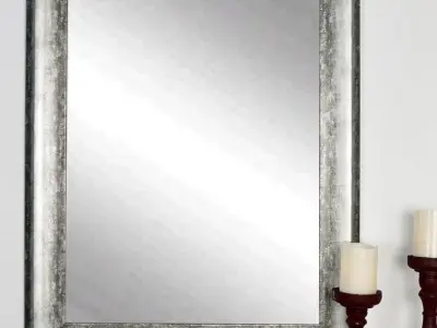 Rectangle Wood Wall Mirror Free 3D model