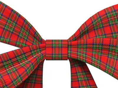 Christmas Bow Ribbon 85 Low-poly 3D model
