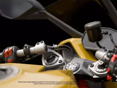 Ducatti sports Bike 3D Model Fully RIGGED Gameready Model Low-poly 3D model