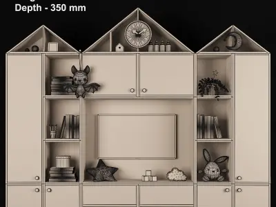 Kids Furniture Composition 73 3D model