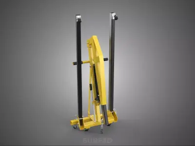 FULLY FOLDED HYDRAULIC JACK ENGINE CRANE HOIST LIFTING COMPACT 3D model