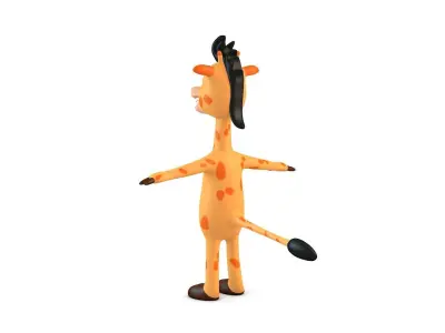 Cartoon Giraffe Low-poly 3D model buy