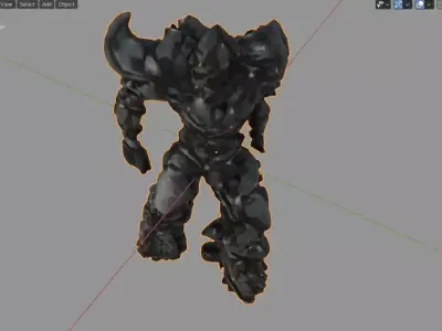 Melted Megatron transformers decepticons debree apocalyptic  Low-poly 3D model