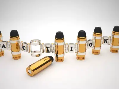 Gold Bullet bracelet 3D print model