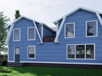 colonial house 3D model